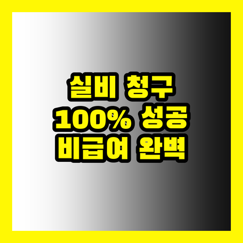실비 보험 통원 청구, 100% 성공하는 방법: 비급여 항목 보상 기준 완벽 해설