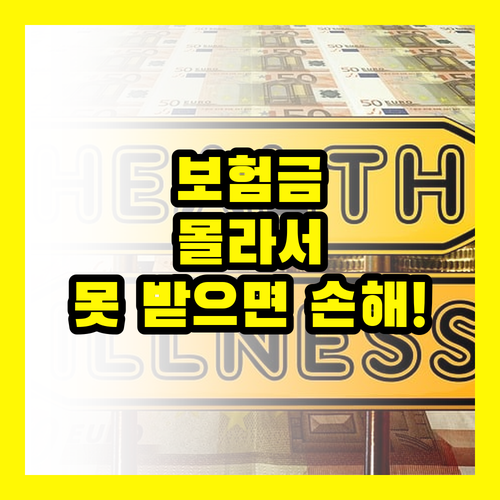 보험금, 몰라서 못 받으면 손해! 청구 핵심 가이드
