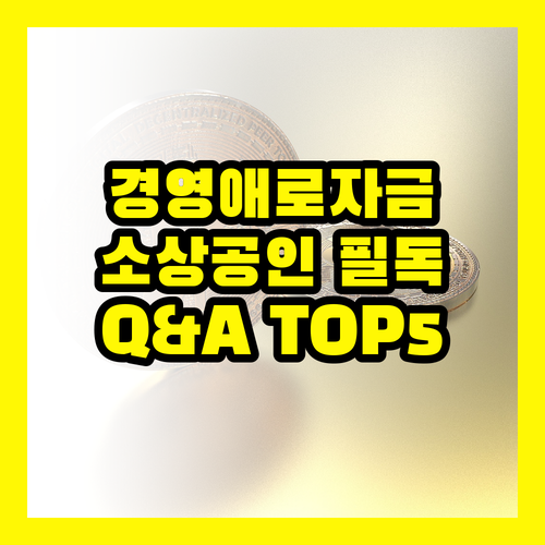 일시적경영애로자금 Q&A: 소상공인이 가장 궁금해하는 TOP 5 질문 완벽 해설