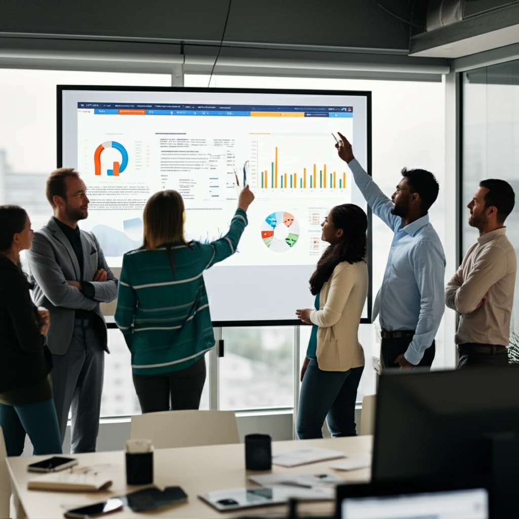 여러 사용자가 Decktopus에서 동시에 협업하는 모습