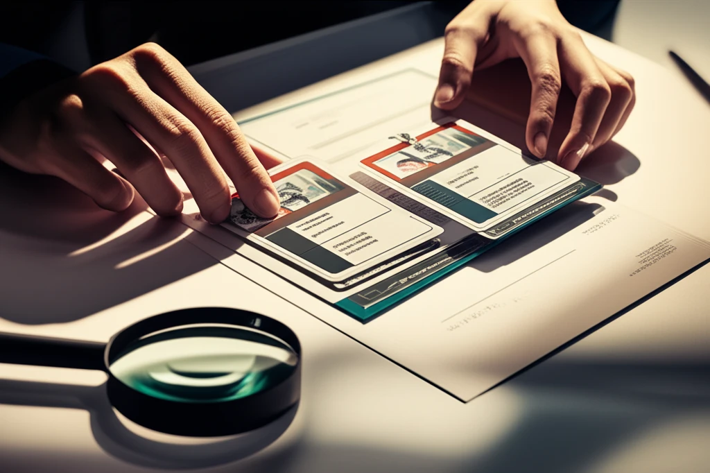 서류를 꼼꼼히 확인하는 모습