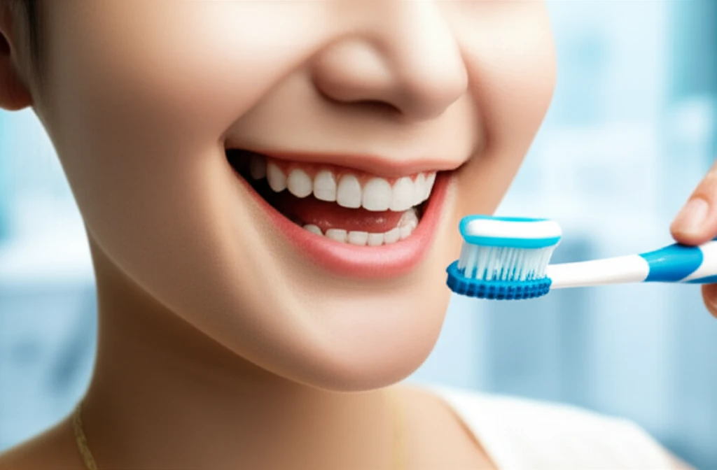 투명교정 관리하는 모습