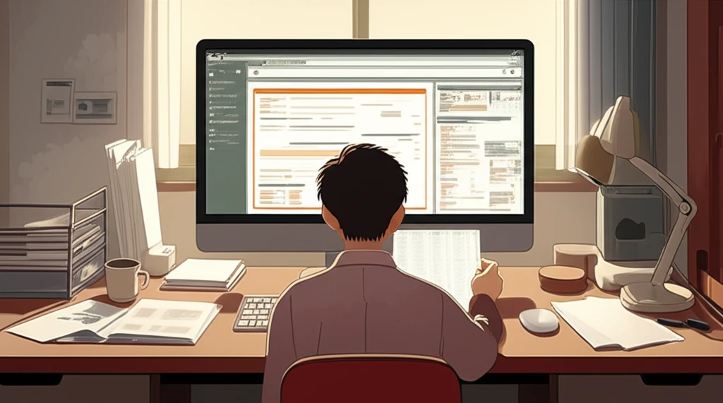 체크리스트를 확인하는 모습